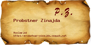 Probstner Zinajda névjegykártya